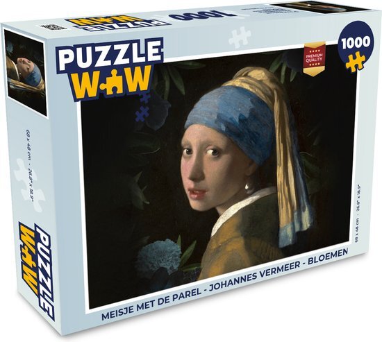 MuchoWow Puzzel Meisje met de parel - Johannes Vermeer - Bloemen - Legpuzzel - Puzzel 1000 stukjes volwassenen