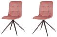 OEM Eetkamerstoel roze fluweel 46x57x88 cm