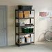 Home Vida Garagerek met 5 niveaus van staal, robuust, verstelbaar, zwart, hoogte 1800 mm, breedte 900 mm, draagkracht 875 kg