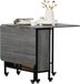 HOMCOM Table de salle à manger pliable - Panneau de particules - 130x80x74cm - Gris