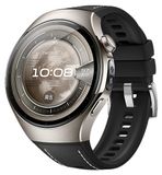 Wigento Huawei Watch 5 42mm: hoogwaardige, premium lederen hybride siliconen vervangingsband, zwart