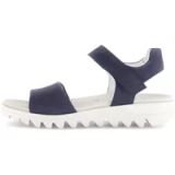 Gabor - Sandale à talon pour femme - Suède - Bleu - Taille 43