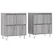 VidaXL Dressoirs, 2 stuks, grijs Sonoma, houtfineer