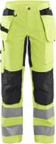 Blåkläder Dames werkbroek High Vis met stretch 7163-1811 - High Vis Geel/Zwart - D24