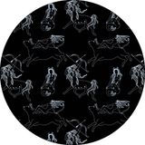 Bonateks Ronde digitaal bedrukte muismat, antislip onderkant, voor kantoor en thuis, diameter: 22 cm
