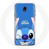 Maniacase Samsung Galaxy S5 Hoesje Stitch Schattige Blauwe Achtergrond