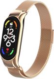 Strap-it Milanese band - rosé goud - Geschikt voor Xiaomi Mi Band 7