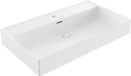 Saniclass Legend lavabo - 81x47x13cm - avec trop-plein - 1 vasque - 1 trou de robinetterie - céramique - blanc brillant