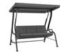 Outsunny Balancelle de jardin 3 places style contemporain toit inclinaison réglable épais coussins amovibles Polyester Acier époxy Gris Noir Aosom France