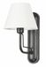 Eris Lampe murale noire avec abat-jour blanc, modèle ERIS 7-863