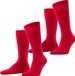 FALKE Happy 2-Pack katoen multipack sokken heren rood - maat 47-50