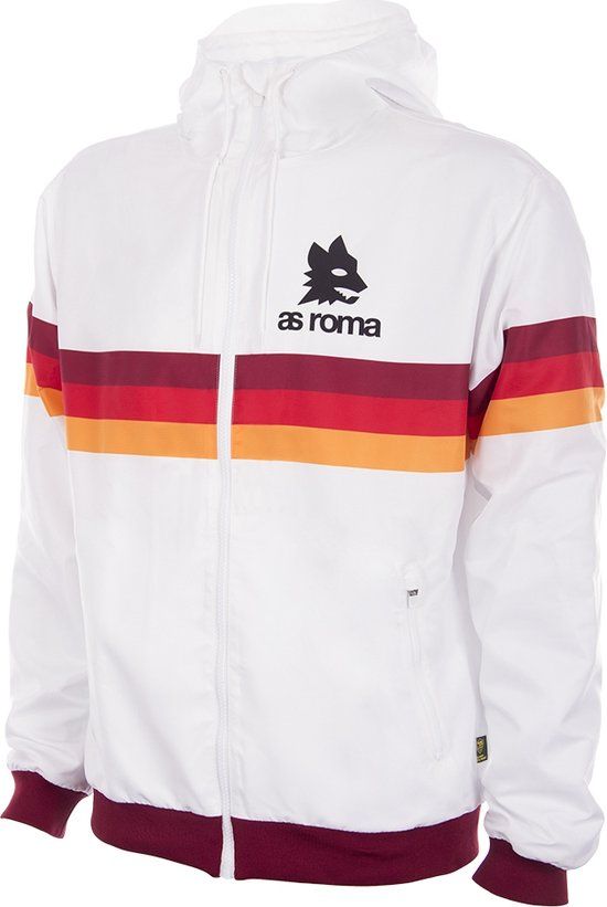 COPA AS Roma 1980's Retro Voetbal Windbreaker Heren Wit L