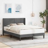 Maison Exclusive - Lit exclusif - Structure de lit avec tête de lit, gris foncé, 153 x 203 cm, revêtement en velours