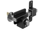 Gatemate 1490146 Keyed Alike Euro Long Throw Lock met duimbocht P11 50 mm Zwart/Roestvrij staal