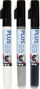 Color Plus Marker Set 1 2 mm l 14 5 cm 3 stuks black off white rain grey