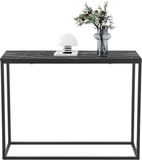 en.casa Console tafel Kittilä 80x100x30 cm zwart mat en marmer