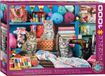 Kittens Eurographics Puzzel Katten in het Naaiatelier 1000 stukjes Greg Cuddiford