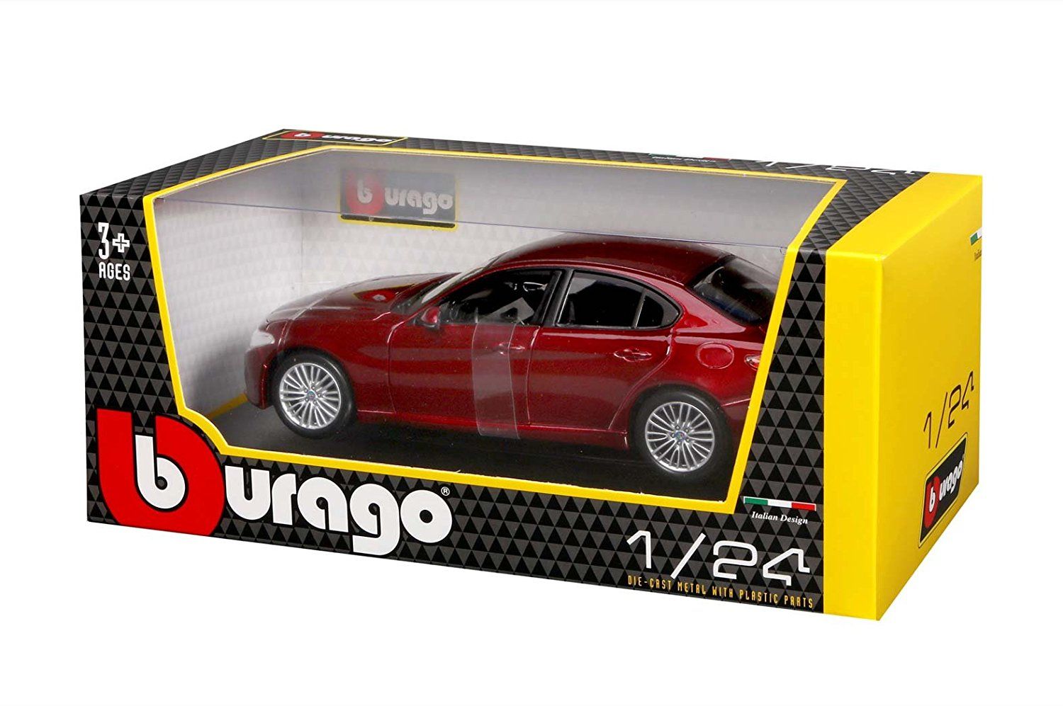 Bburago Alfa Romeo Giulia 2016 - 1:24 - Rood