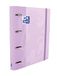 Oxford Touch map, 4 ringen, A4, hardcover, rubberen sluiting, 5 x 5 rasterinzetstukken en 5 gekleurde banden, stickervel, mauve