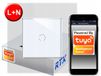 RTX Aanstukschakelaar, 1-polig, ZigBee, TUYA, modelnummer SH, met L en N aansluitingen