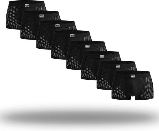 BOXR Underwear Bamboo Boxershorts Men - 8-Pack - Black - 3XL
