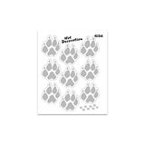 Quattroerre 6134 sticker Zampe Lupo zilver