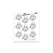 Quattroerre 6134 sticker Zampe Lupo zilver