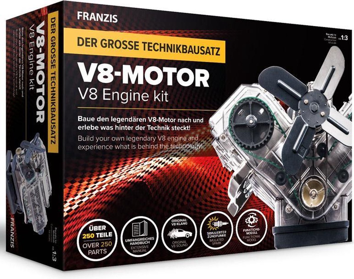 Franzis Der große Technikbausatz V8-Motor Schaalmotor