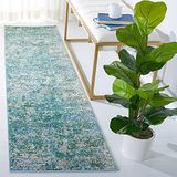 Safavieh Madison Collection Groen en Turquoise Korte Pool Tapijt - 61 x 244 cm