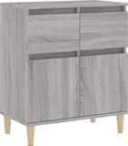 vidaXL Dressoir 60x35x70 cm bewerkt hout grijs sonoma eikenkleurig