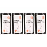 RFX Care tekentang - 4x - tekenpincet - mini EHBO setje/kit - Teek/teken verwijderen set
