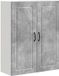 vidaXL Wandkast PORTO Beton Grijs 80 x 31 x 100 cm Bewerkt hout