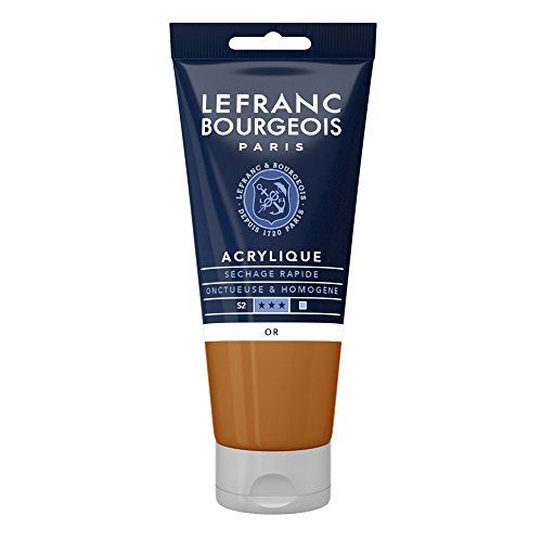 Lefranc & Bourgeois Lefranc Bourgeois 300368 fijne acrylverf, hoog gepigmenteerd, goede dekking, romige homogene textuur - 80ml tube, Gold