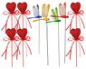 Bâtonnets à fleurs en forme de cœur pour jardin et décoration