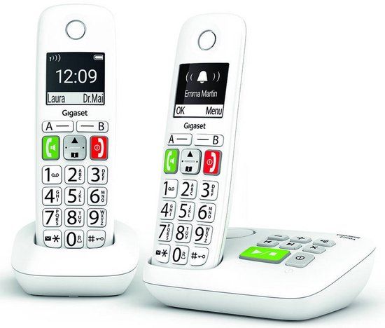 Gigaset E290A Duo Analoge-/DECT-telefoon Wit