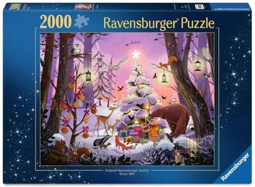 Ravensburger Puzzel 12001417 - Christmas in the Woods - Puzzel van 2000 stukjes voor volwassenen en kinderen vanaf 14 jaar
