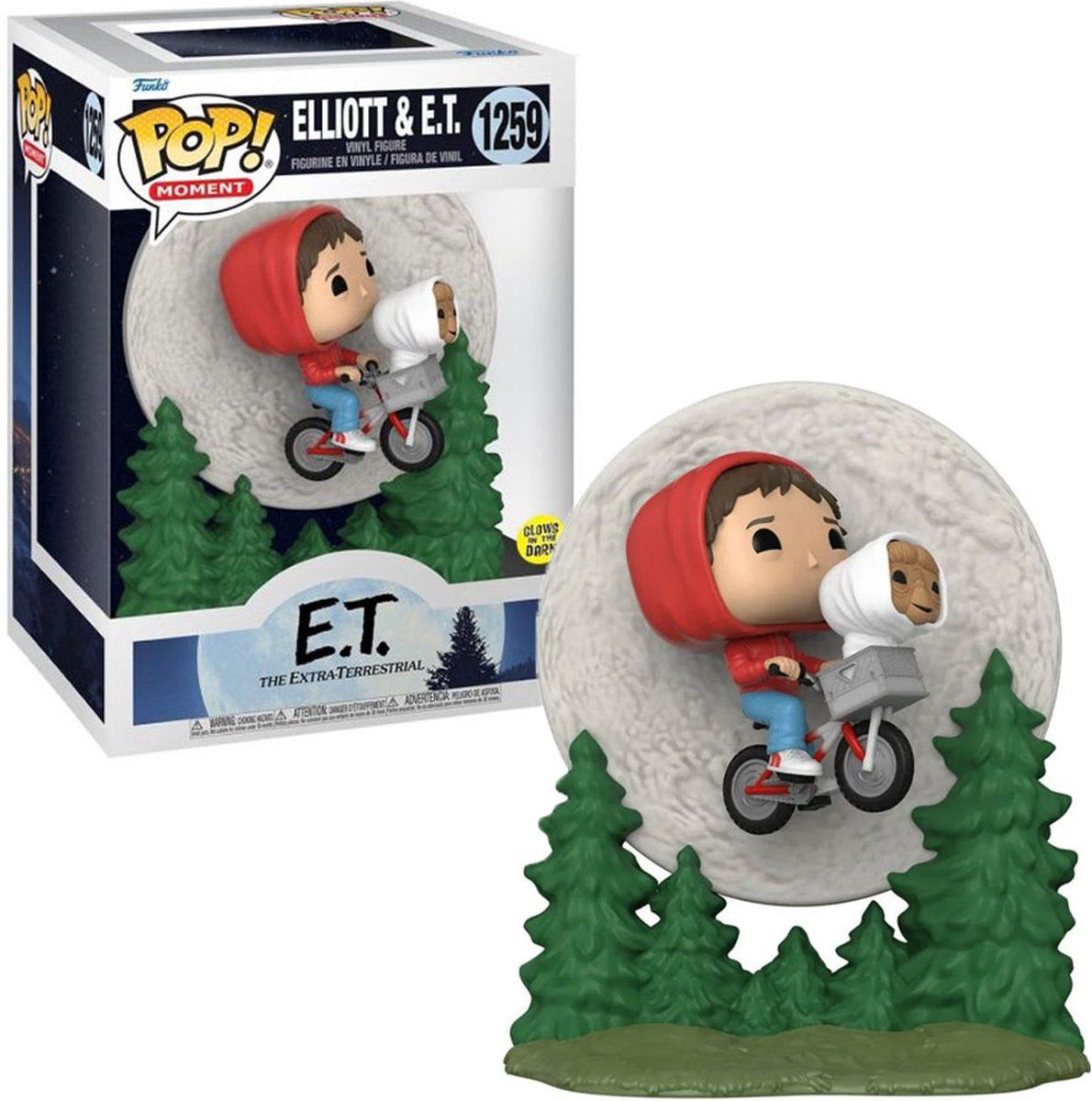 Funko Elliott and ET Flying (Glow) - Pop Moment - E.T. Figuur