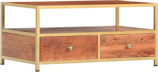 vidaXL Salontafel 90x50x40 cm massief acaciahout