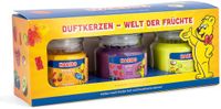 Haribo Berry Mix, Coconut Lime, Tropical Fun -geurkaarsen Cadeauset - 3x 85g