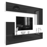 B BELINI GROUP BELINI Wandmeubel Milano 8 250 cm Zwart Hoogglans