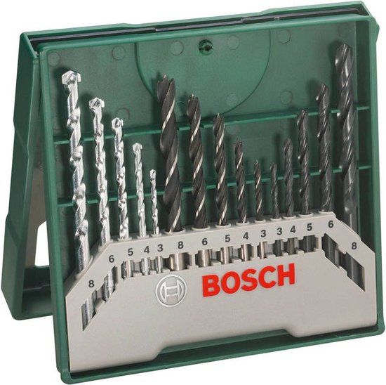 Bosch X-Line Boorset - 15-delig - Hout, metaal, steen - 3165140465274