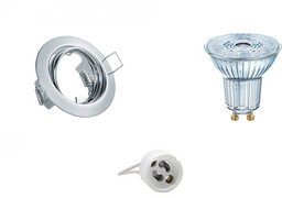 Osram - LED Spot Set - Parathom PAR16 927 36D - GU10 Fitting - Dimbaar - Inbouw Rond - Glans Chroom - 5.5W - Warm Wit 2700K - Kantelbaar Ã˜83mm