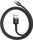 Baseus Cafule USB Kabel naar USB C 0.5 meter zwart -3A - Fast Charge - velcro bandje - gevlochten 480Mbps