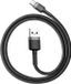 Baseus Cafule USB Kabel naar USB C 0.5 meter zwart -3A - Fast Charge - velcro bandje - gevlochten 480Mbps