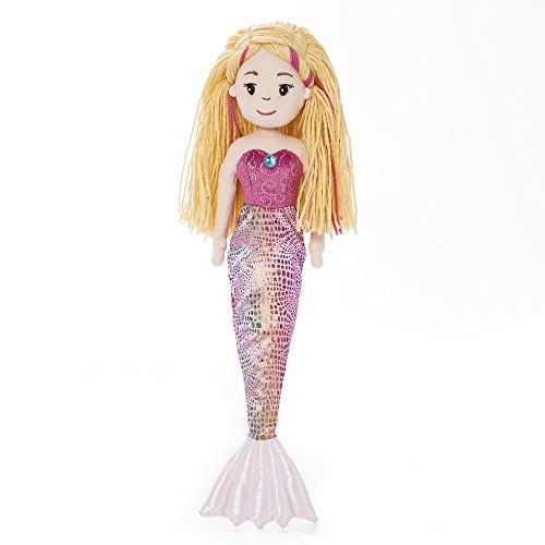 Mermaid Sea Sparkles Aurora Zeemeermin Nixe stoffen pop meisje pluche Melody 45,5 cm - 13346