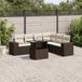 Maison Exclusive - Ensemble de meubles de jardin 7 pièces avec canapé et coussins, marron, en polyrotin