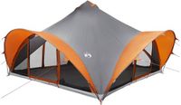 vidaXL Tipi Tent 18.0-persoons Grijs en Oranje Polyester en Staal
