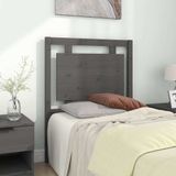 VidaXL Hoofdbord 80,5x4x100 cm massief grenenhout grijs