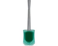 Spirella Toiletborstel met Houder – Wc Borstel Houder van Acryl met Roestvrijstalen Handgreep – Toiletborstelhouder Badkamer Accessoires