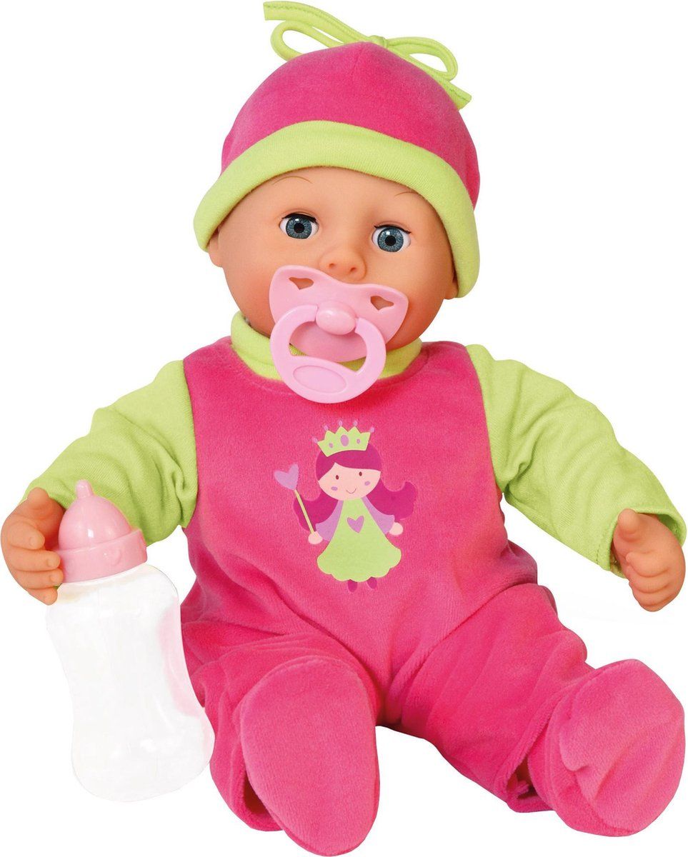 Bayer Design First Words Baby 38 cm groen, roze